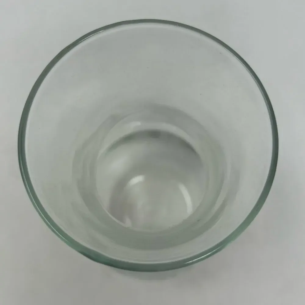 Clear Glass Etched Floral Vase 8